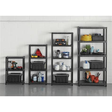 Buy Extra Heavy Duty 5 Tier Plastic Garage Shelving Storage Unit ...