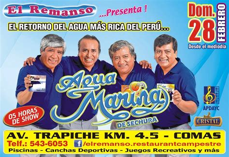 ESPECTACULOS DEL PERU 2017 PARA TODO EL MUNDO: AGUA MARINA SE DESPIDE ...