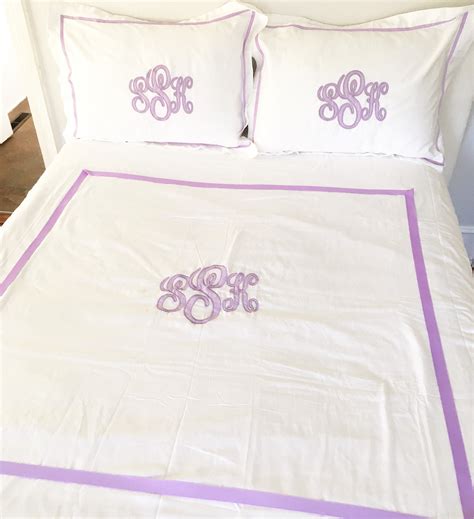 Monogram Applique Standard Sham / Standard Sham / Bedding / Pillowcase