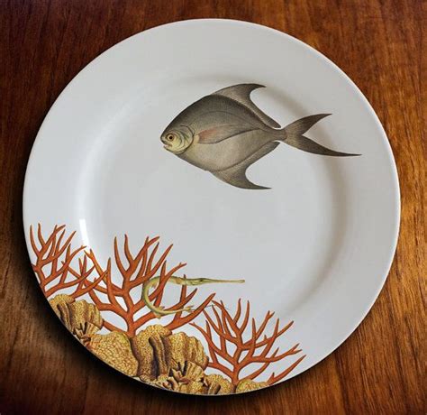 fishy fish Dinner Plate OK corail by MilestoneDecalArt on Etsy, $45.00 ...