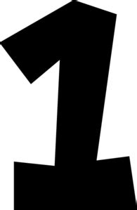 Number One (black) Clip Art at Clker.com - vector clip art online ...