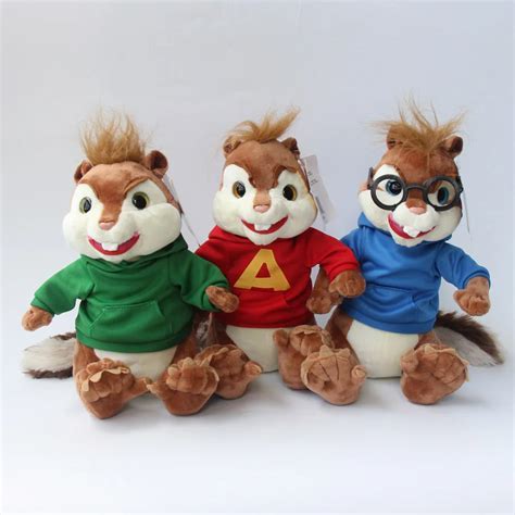 3pcs/Lot 18/26cm Alvin and the Chipmunks Plush Toy Cute Simon Theodore ...