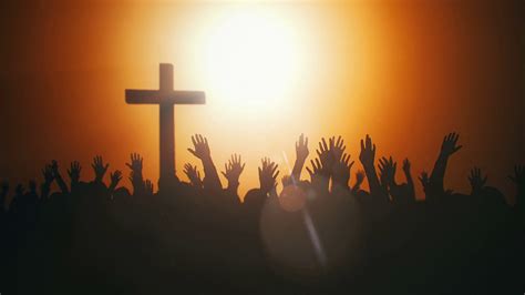 Worship Hands Raised Cross