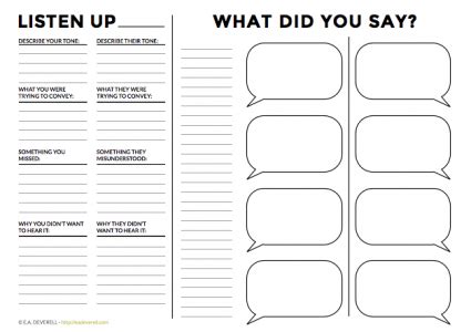 Dialogue Worksheet