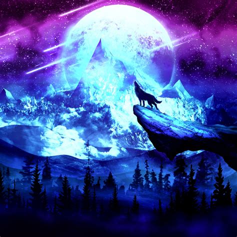 Galaxy Wolf Rainbow Wallpapers - Wallpaper Cave