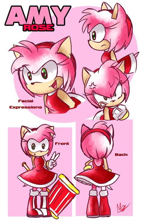 Amy Rose Reference Sheet by Foojiwara on DeviantArt