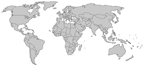 Free Sample Blank Map of the World with Countries 2022| World Map With ...