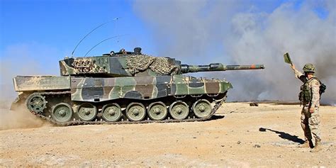 This is the inside of the turret of a Leopard 2A4 tank during a ...