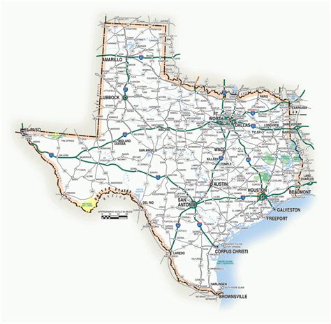 Texas Road Map With Cities And Towns - Printable Maps