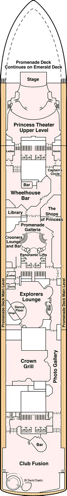 Crown Princess Deck Plans: Ship Layout, Staterooms & Map - Cruise Critic