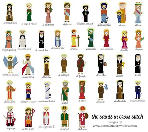 40 Catholic Saints in Cross Stitch – Do Small Things with Great Love