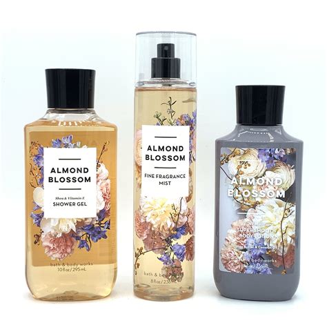 Bath and Body Works Almond Blossom Fine Fragrance Mist, Body Lotion and ...