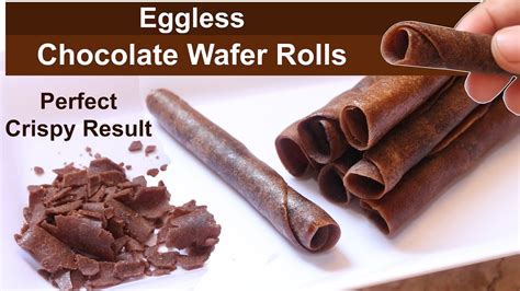 Chocolate Wafer Rolls Recipe | No Oven No Egg Chocolate Cigarette ...