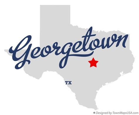 Map of Georgetown, TX, Texas