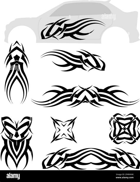 Tribal Car Decal : Vinyl Ready, Vehicle Graphics Vector Illustration ...