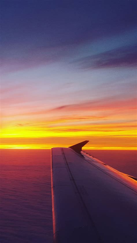 1080x1920 Airplane Dawn Dusk Flight Sunrise Sky Iphone 7,6s,6 Plus ...