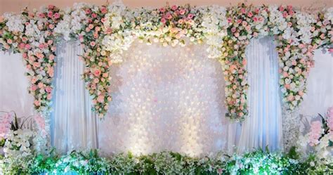 Premium Photo | Backdrop weddings event there rose flowers, wedding ...