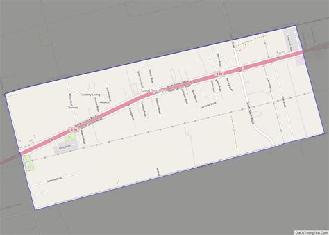 Map of Sand Springs CDP, Texas