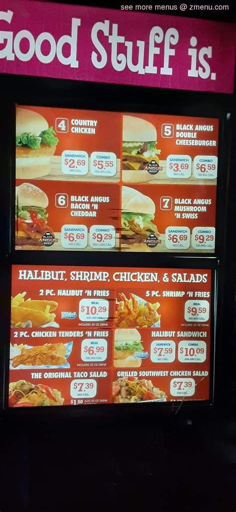 Menu at Arctic Circle fast food, Yakima, W Nob Hill Blvd