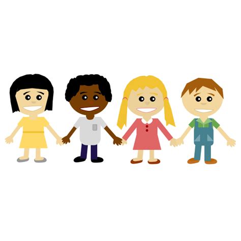 Children holding hands | Free SVG