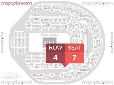 Copenhagen Royal Arena detailed interactive seating plan with seat ...