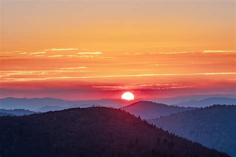 Sunset over the Great Balsam Mountains - Asheville Pictures