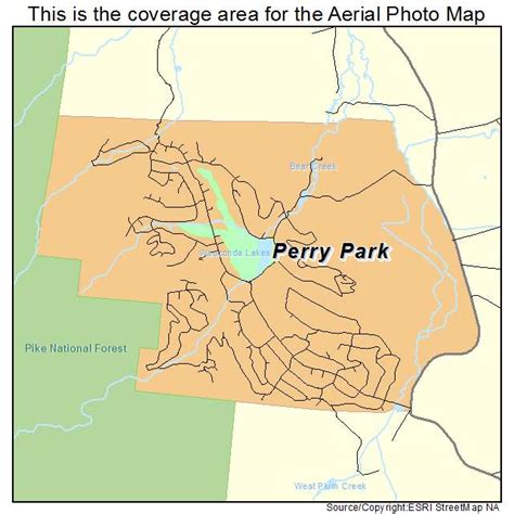 Aerial Photography Map of Perry Park, CO Colorado