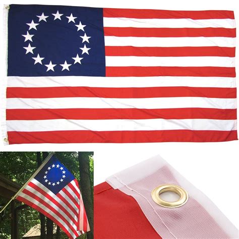 GTP 3'x5' Betsy Ross Flag 13 Star Red White Stripe United States ...