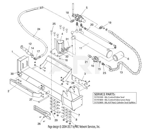 Hydraulic Log Splitter Parts Diagram