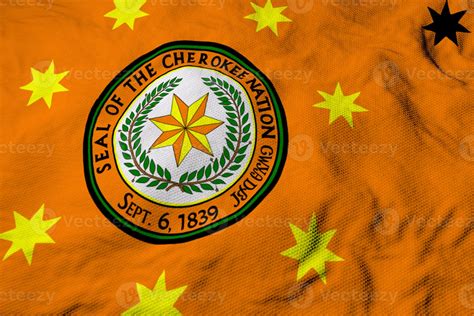 Cherokee Nation flag in 3D rendering 9226714 Stock Photo at Vecteezy