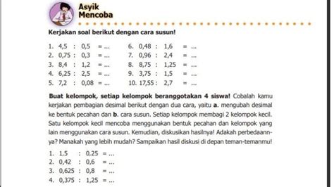 Kunci Jawaban Matematika Kelas 5 Halaman 38, Cara Hitung Pembagian ...