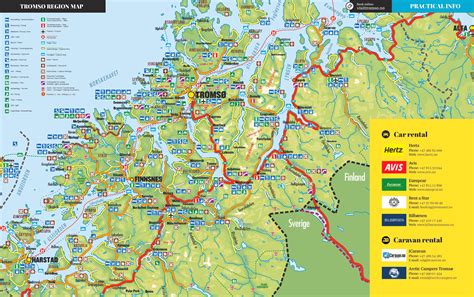 Mapas de Tromso, Noruega - Mapa Turístico de Tromso