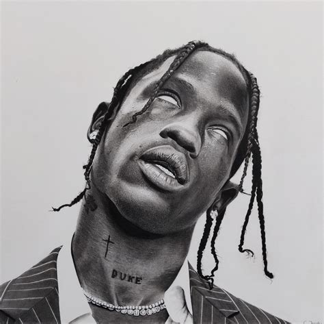 My drawing of Travis Scott (@pencilking) : r/HipHopImages