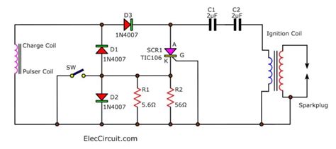 How Motorcycle Capacitor Discharge Ignition CDI works | example Circuits