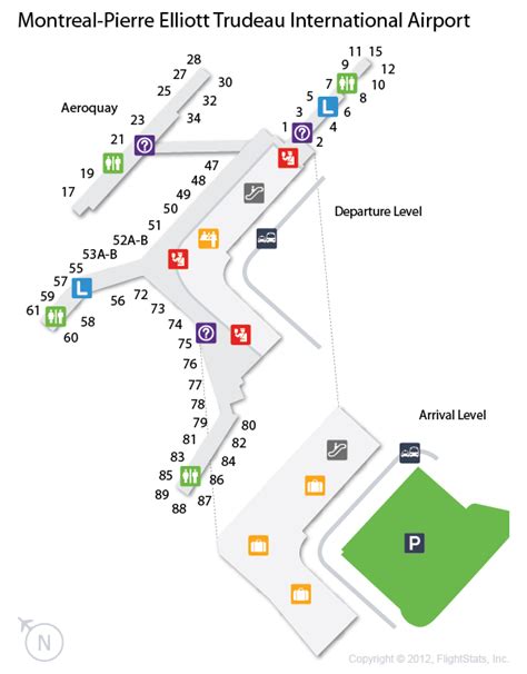 Montreal Airport Terminal Map - Tourist Map Of English