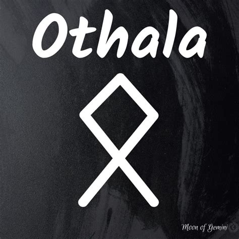 Othala Rune - Elder Futhark Meaning • Moon of Gemini