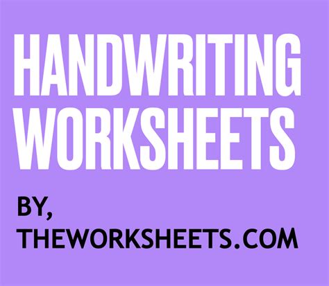 20+ Handwriting Worksheets and Search Destinations - Practice now ...