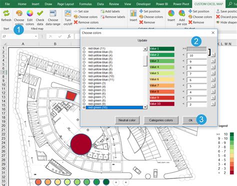 Create your custom filled map (choropleth map) for regions, warehouse ...