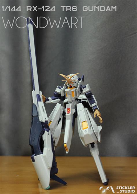 Stickler Studio 1/144 RX-124 Gundam TR-6 Woundwort V-Fin 6 Winged Angel ...