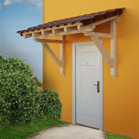 wood door canopy | Wood Canopy Porch Door Awning 2050 mm Panel Solid ...