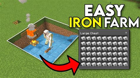 Best EASY Iron Farm Minecraft 1.20! Minecraft Bedrock - YouTube