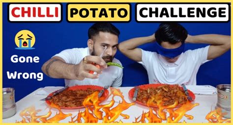 Chilli Potato Eating challenge (Gone Wrong) | Spicy Food Eating | KulFiy