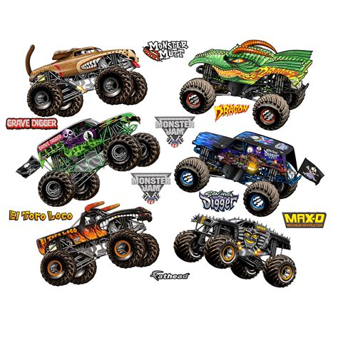 Monster Jam: Cartoon Trucks Collection - X-Large Officially Licensed ...