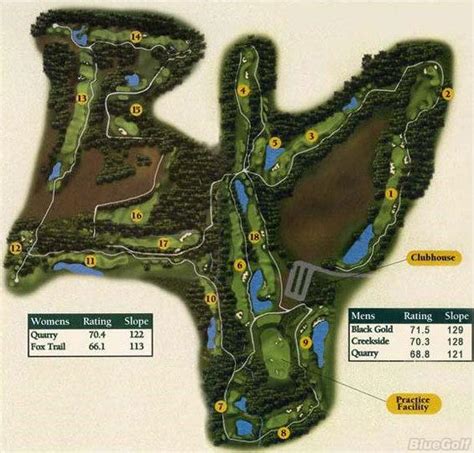 Cross Creek Golf Club - Layout Map | Course Database