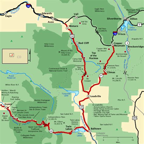 Independence Pass Colorado Map | secretmuseum