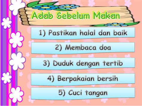 ADAB MAKAN - Adab Sebelum Makan