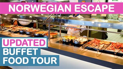 Norwegian Escape (NCL): UPDATED Garden Cafe Buffet Food Tour - YouTube