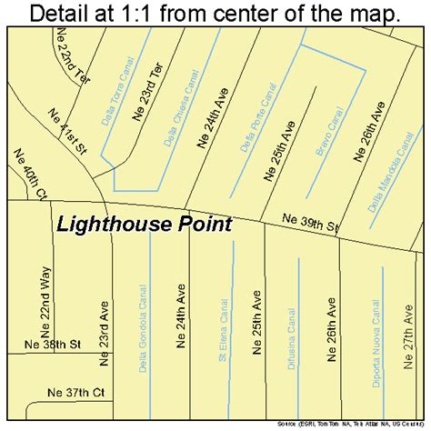 Lighthouse Point Florida Street Map 1240450