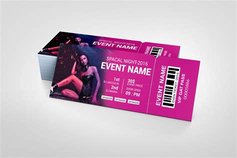 Party Event Ticket Design Template 001979 - Template Catalog