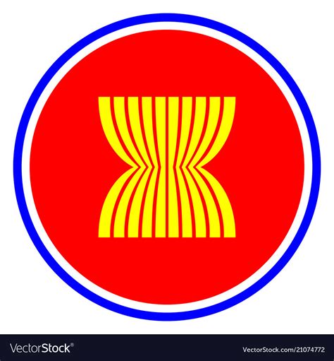 Asean economic community icon isolated Royalty Free Vector